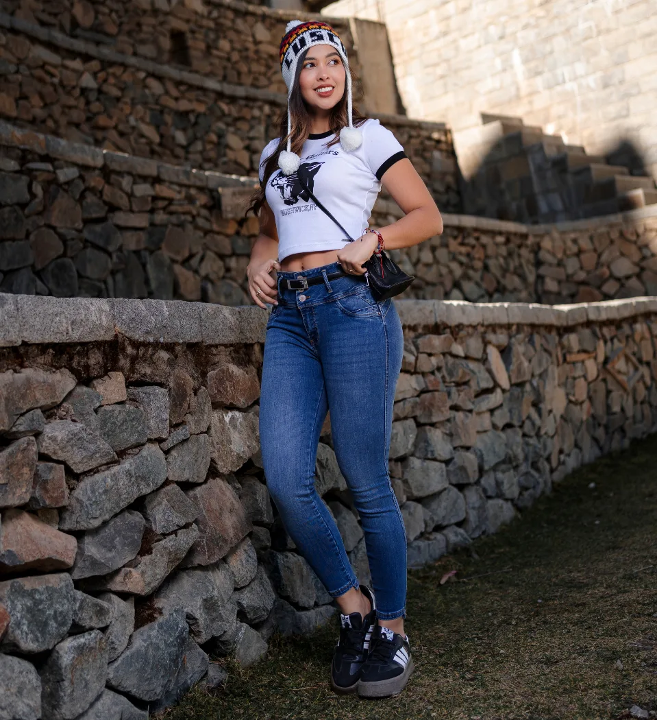 Jean Skinny London Grafito